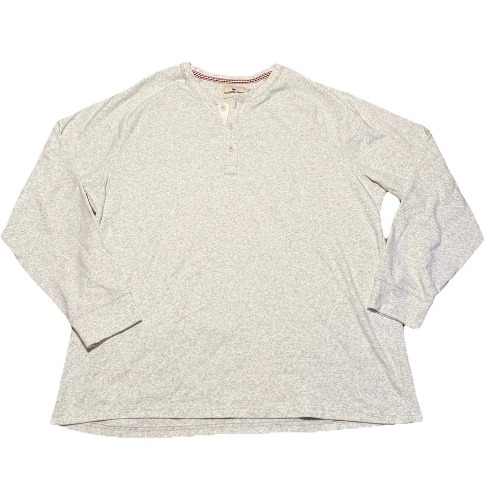 Normal Brand Henley Shirt Mens 2XL Button Performance‎ Everyday Heather Gray XXL